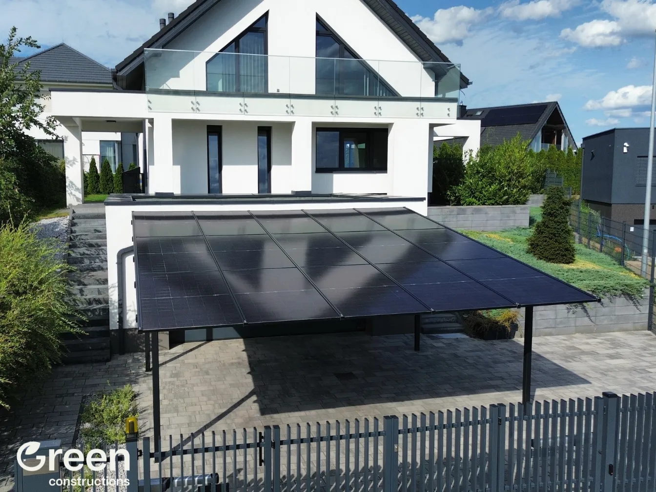 Double-Station Photovoltaic Carport 7.5 kWp – West Pomeranian